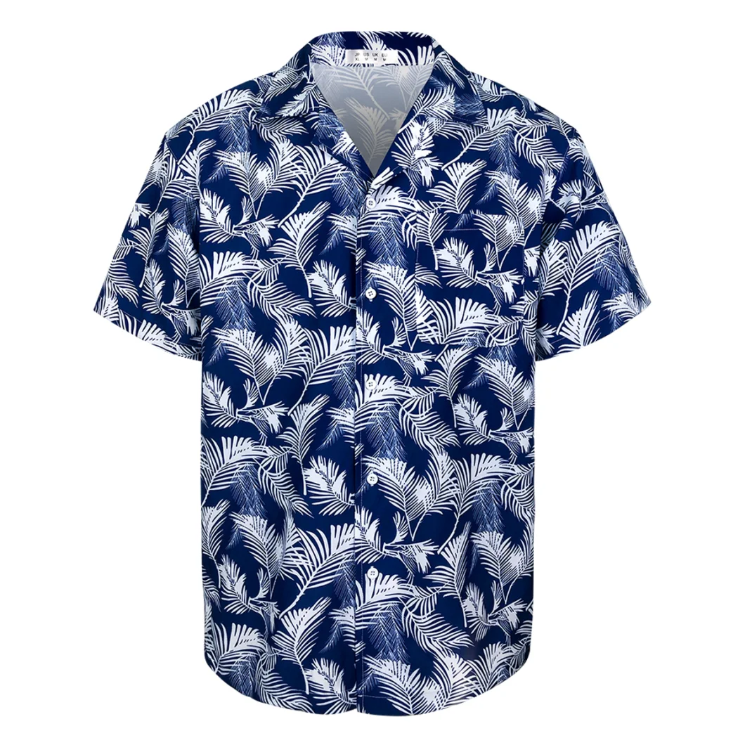 Summer Beach Sport Dress Shirt Men′ S Casual Hawaiian Print Vacation Shirts