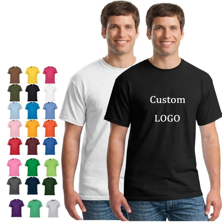 Mens Plain Blank 100% Cotton Crew T Shirts High Quality T-Shirts Custom Logo Printing Tshirts