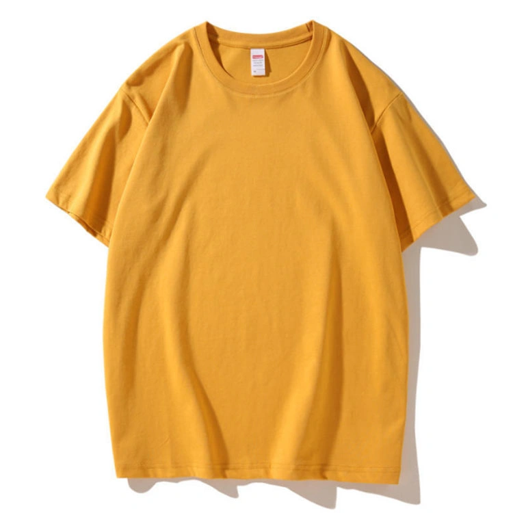 OEM Wholesale Heavy Cotton Mock Neck High Quality Blank Plain Custom Logo Men T Shirt