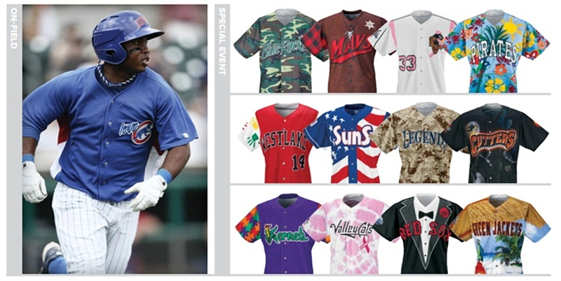 Quick Dry Breathable Men′s Custom Design Sublimation Printed Baseball Uniform Jersey and Trousers