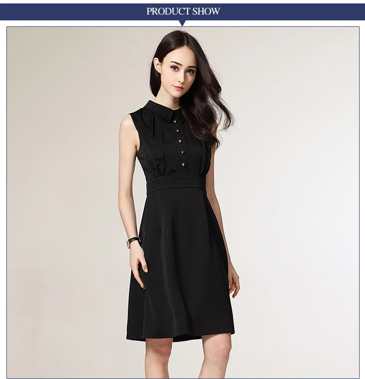 Latest Office Wear Designs Sleeveless Formal Straight Dress Ladies Office Dresses