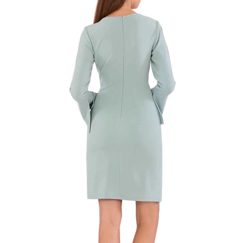 Fashionable Elegant Women Formal Spring Clothing Office Lady Sexy Long Sleeve Mini Party Dress