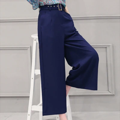 Pantaloni palazzo blu dal nuovo design 2016 per donna, pantaloni larghi da donna